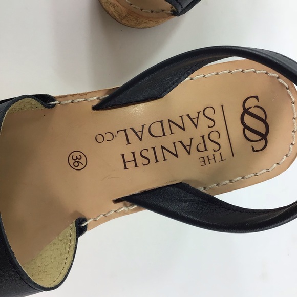 The Spanish Sandal cork leather wedges- AVARCAS - Picture 6 of 14